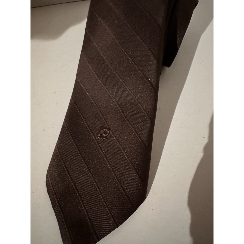 Vintage Pierre Cardin Paris New York Brown Stripe Men's Necktie Tie